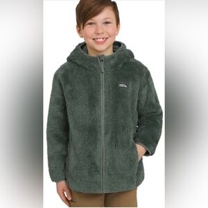 Eddie Bauer Kids Jacket Sherpa Fleece Hooded Jacket